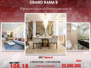 ขาย-เช่า Belle Grand Rama 9 ห้อง Penthouse Duplex 3 นอนสวย ห้องใหม่ renovate